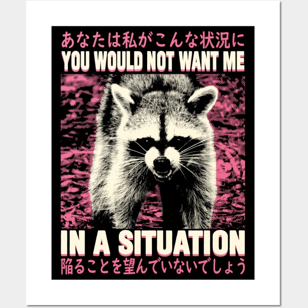 In a situation Raccoon Wall Art by giovanniiiii